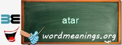 WordMeaning blackboard for atar